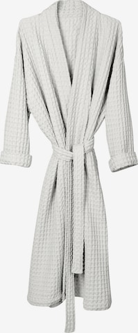 The Organic Company Long Bathrobe 'Big Waffle' in White: front