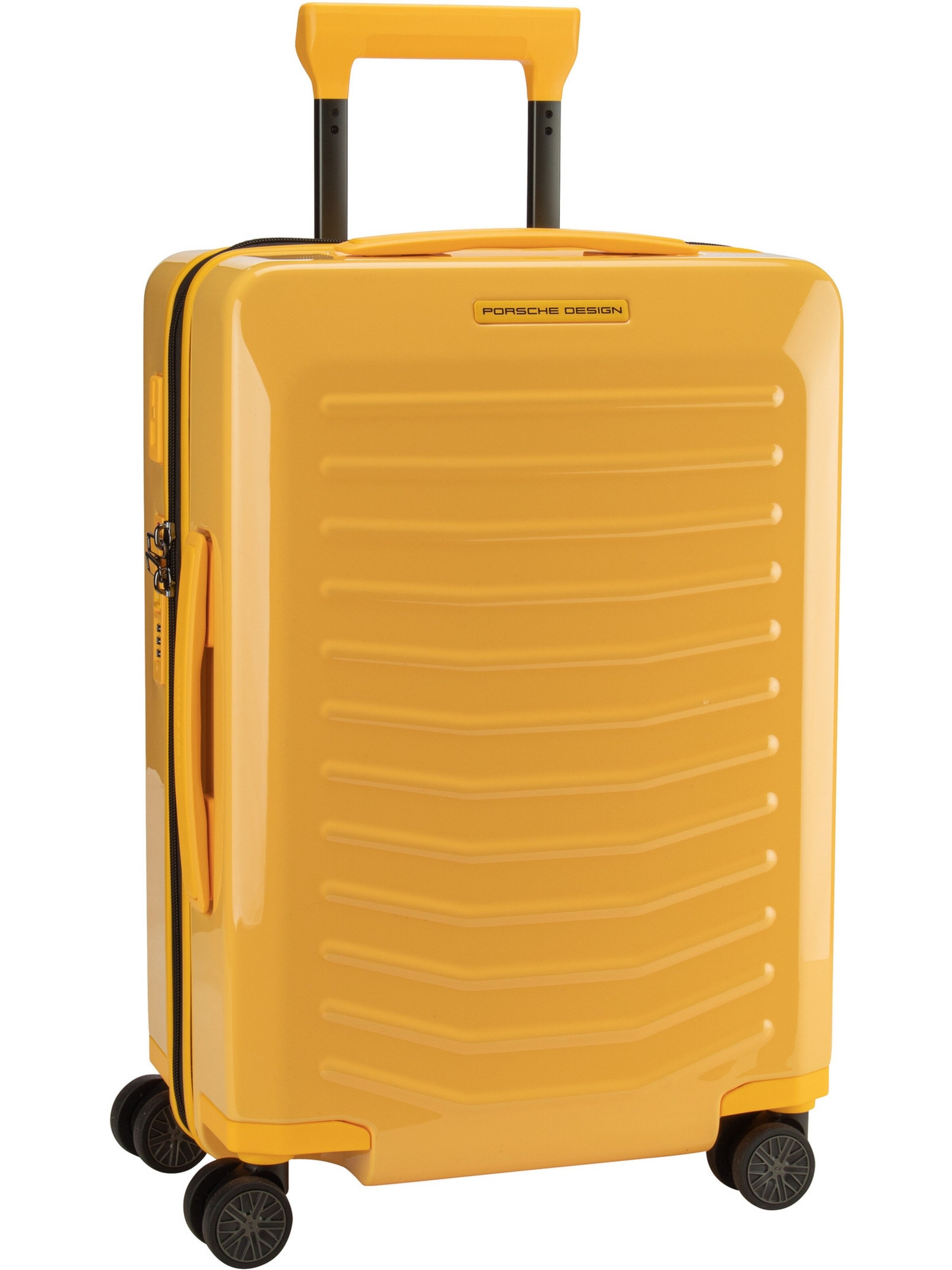 Trolley 'Roadster' di Porsche Design in giallo: frontale