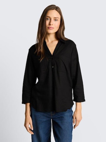 TOM TAILOR Blouse in Zwart: voorkant