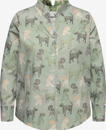 Ulla Popken Blouse in Green: front