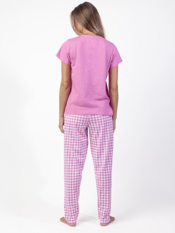 admas - Pijama 'ADMAS Pijama Manga Corta Vichy Mood para Mujer' en rosa