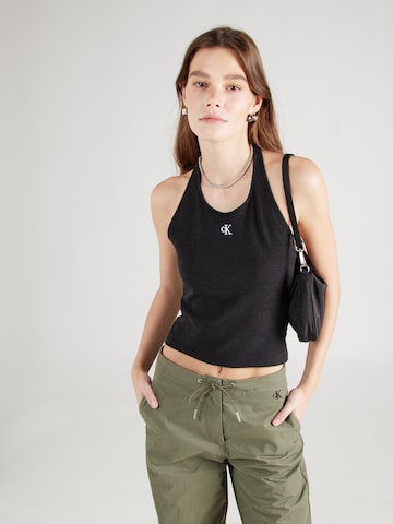 Calvin Klein Jeans Gebreide top in Zwart: voorkant