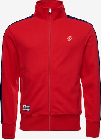 Superdry Trainingsjacke 'Code' in Rot: predná strana