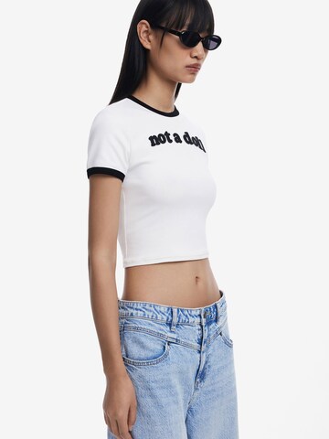 Desigual Футболка 'Not a Doll' в Белый