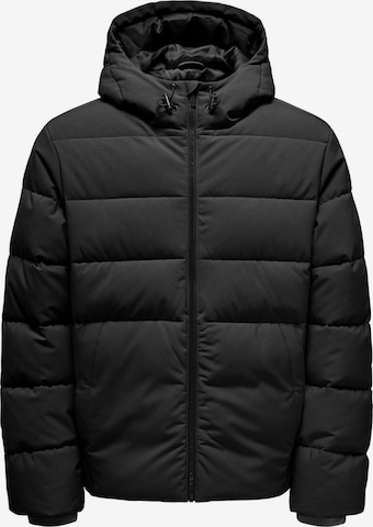 Only & Sons Winter jacket 'ONSMarvin' in Black: front