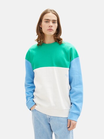 Felpa di TOM TAILOR DENIM in verde: frontale