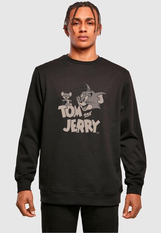 ABSOLUTE CULT Sweatshirt 'Tom and Jerry - Circle' in Zwart: voorkant