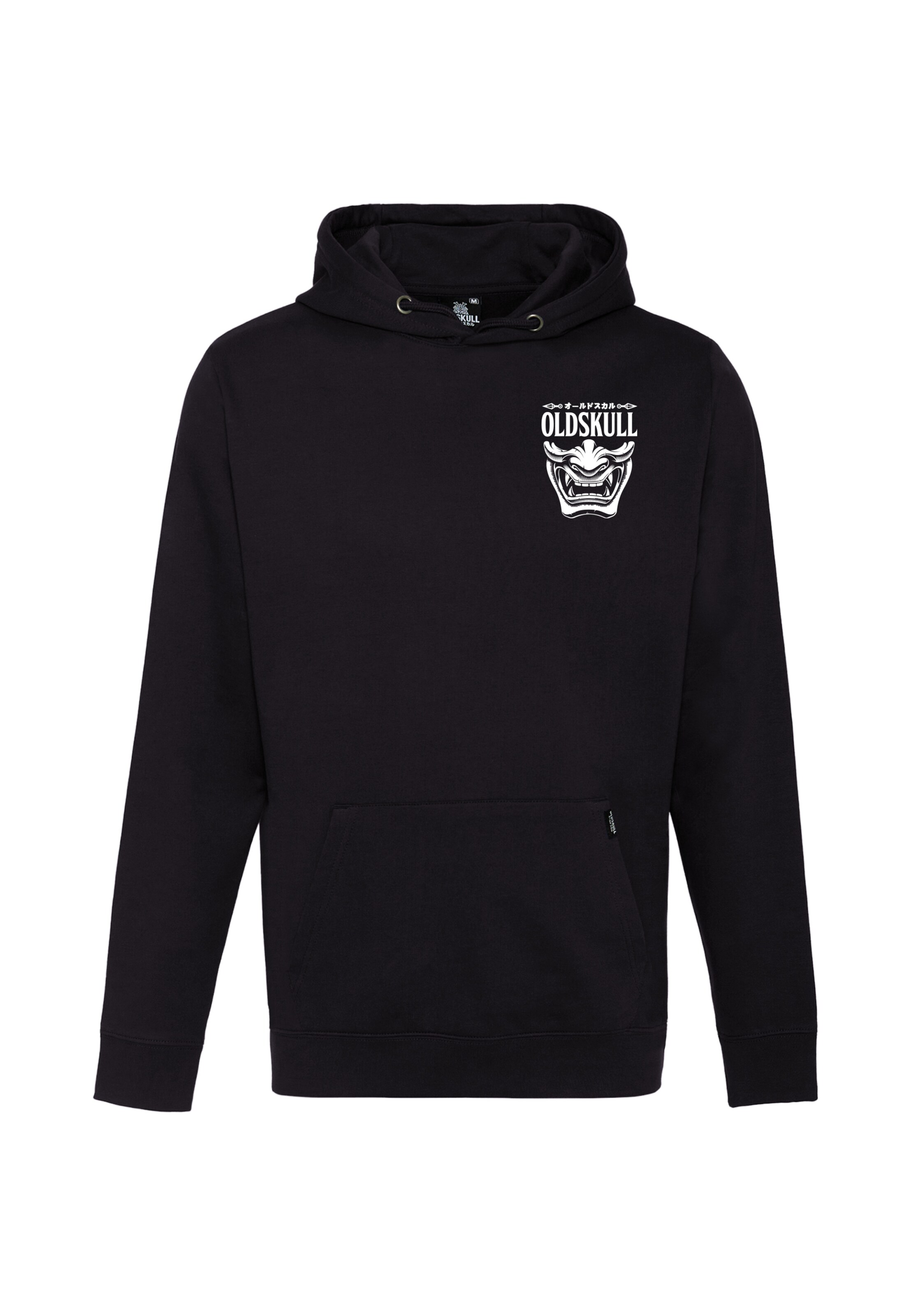 Oldskull Sweatshirt 'Asian Triple Mask' in Zwart: voorkant