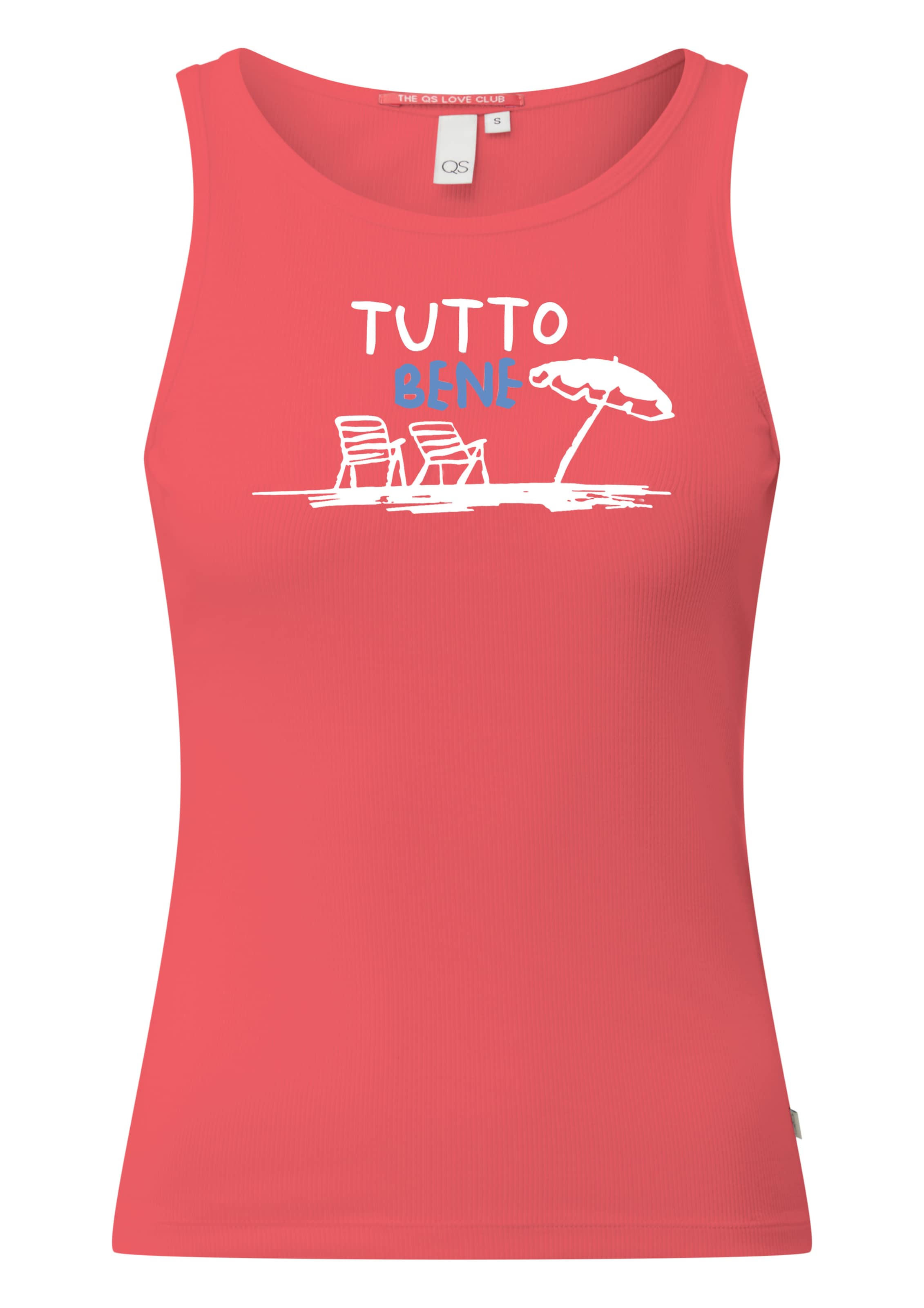 T-shirt QS en rouge : devant
