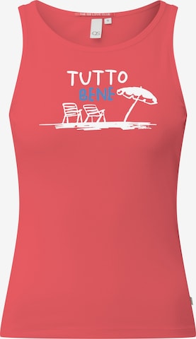 T-shirt QS en rouge : devant