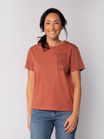 T-shirt 'Tarot The Wheel' Watapparel en rouge : devant
