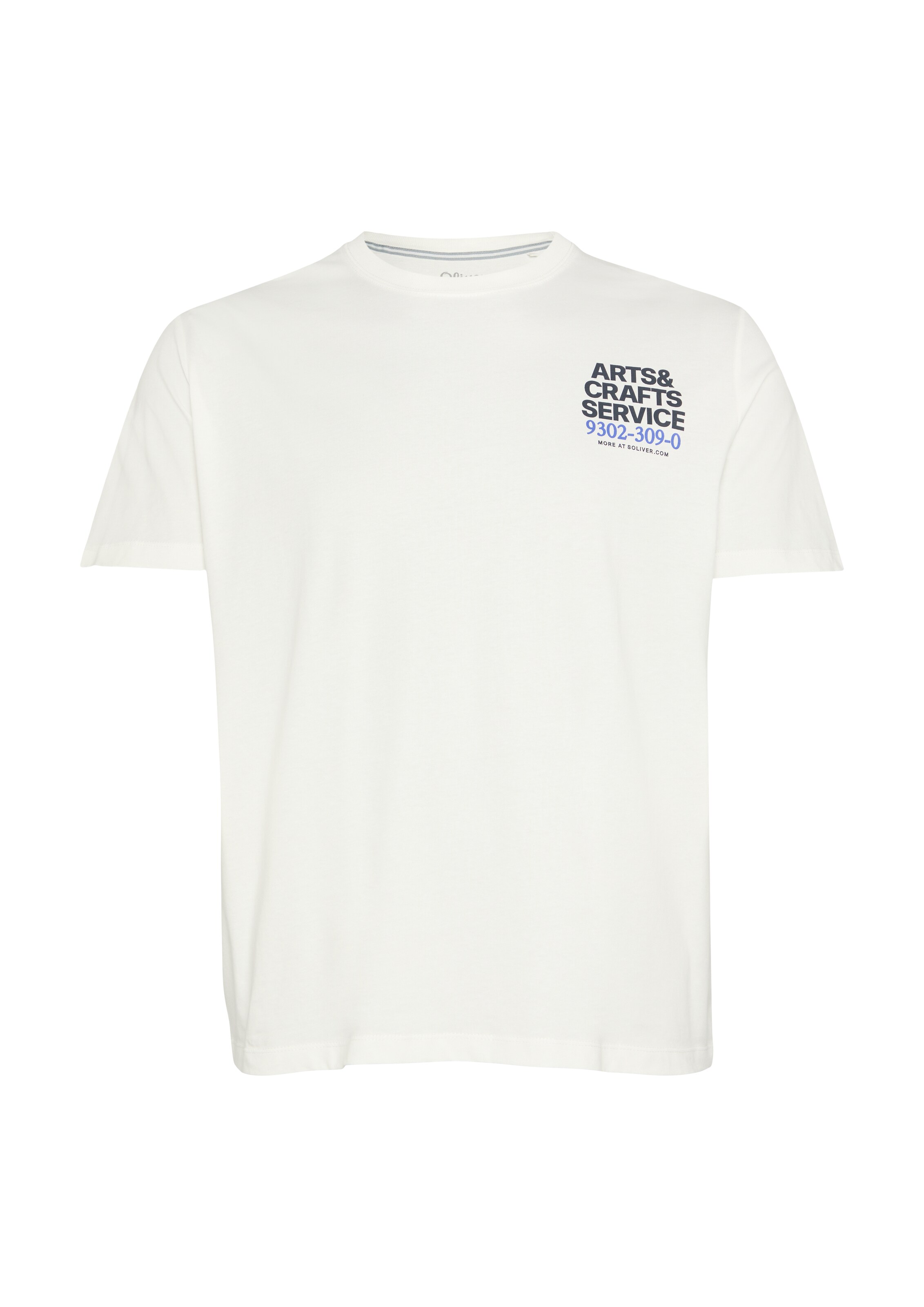 s.Oliver Men Big Sizes T-Shirt in Weiß: Vorderseite