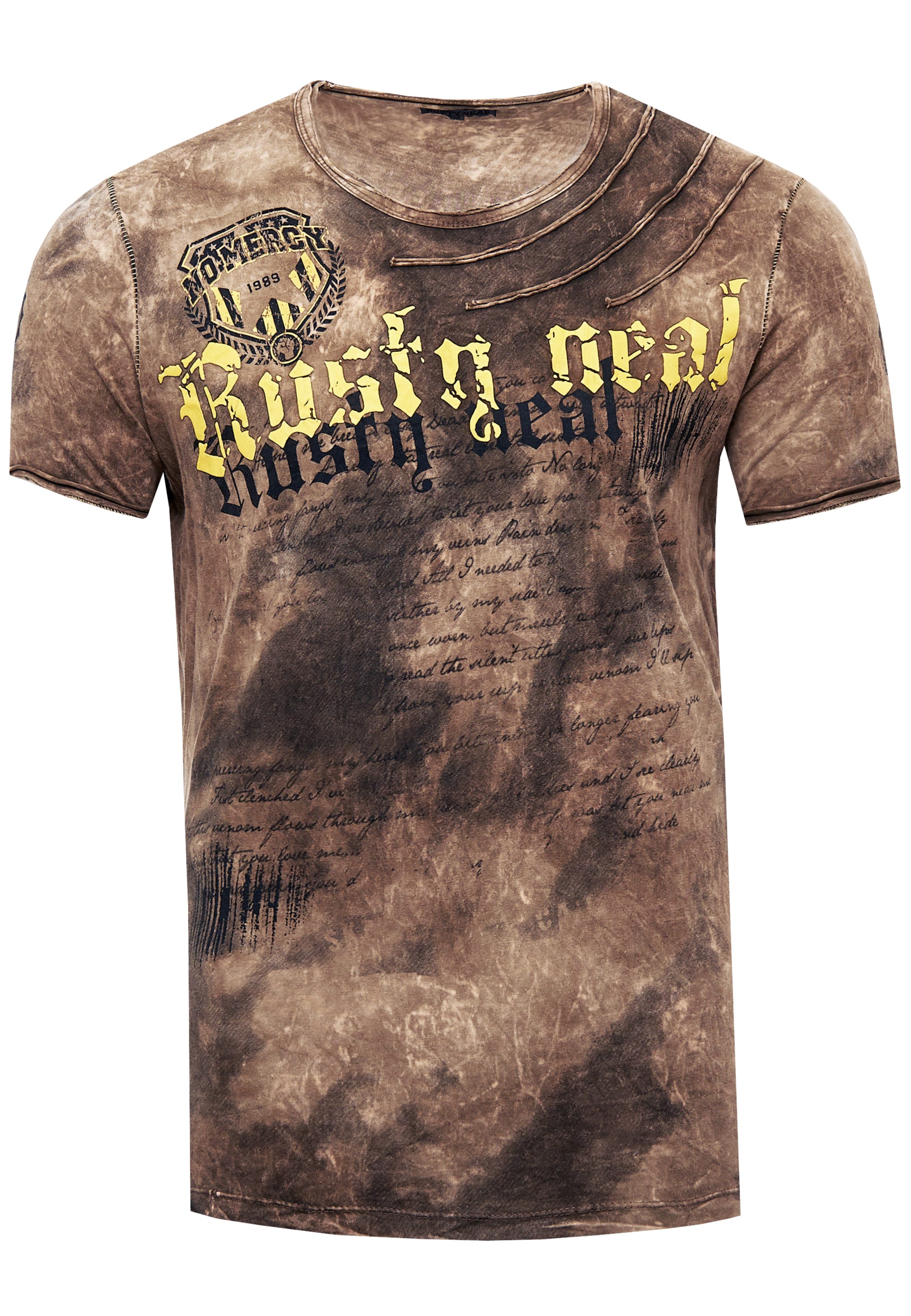 Rusty Neal Shirt in Bruin: voorkant