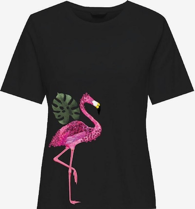 ONLY T-shirt 'KITA' en kaki / rose / pitaya / noir, Vue avec produit
