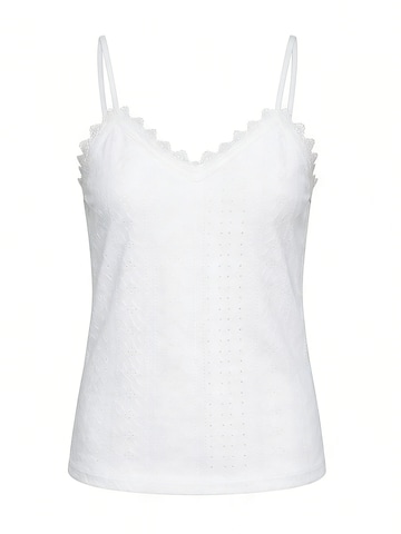 MEETWEE Top 'V-neck summer lace vest' in Wit: voorkant
