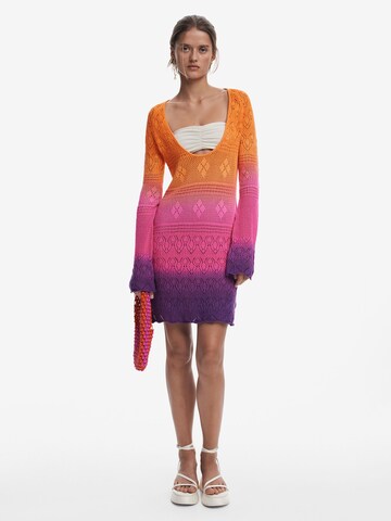 Rochie de plaja 'Tie-Dye' de la Desigual pe portocaliu