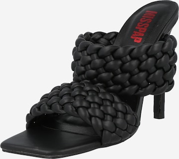 Misspap - Sapato aberto em preto: frente