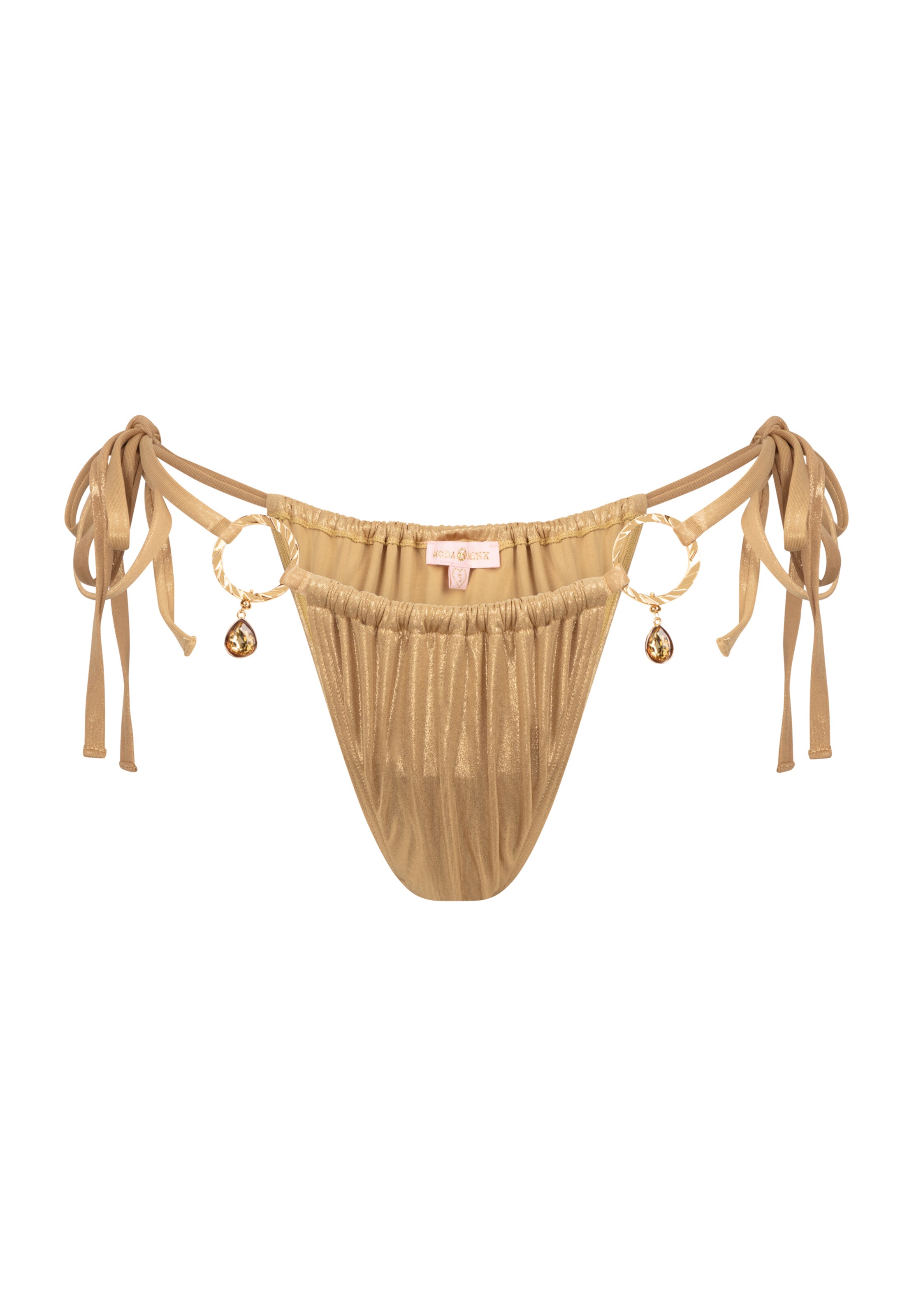 Moda Minx Bikinihose 'Crete' in Gold: Vorderseite