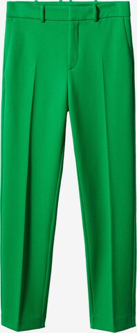 MANGO Панталон с ръб 'PALOMA' в зелено: отпред
