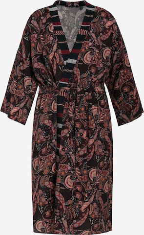 Ulla Popken Kimono in Zwart: voorkant