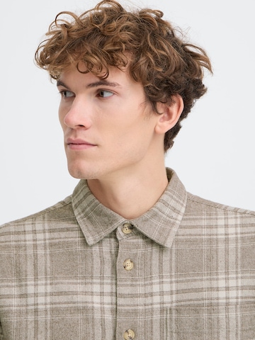 Casual Friday Regular fit Button Up Shirt 'CFLOTUS' in Brown