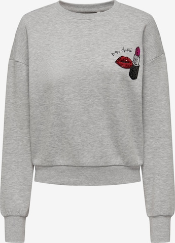 ONLY Sweatshirt 'KINJA' in Grey: front