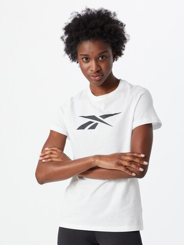 T-shirt fonctionnel Reebok en blanc : devant