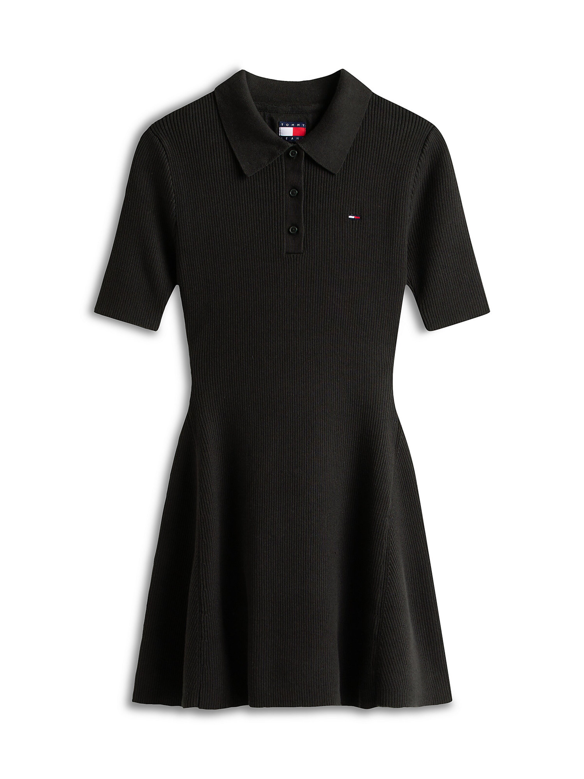 Tommy Jeans Jurk in Zwart: voorkant