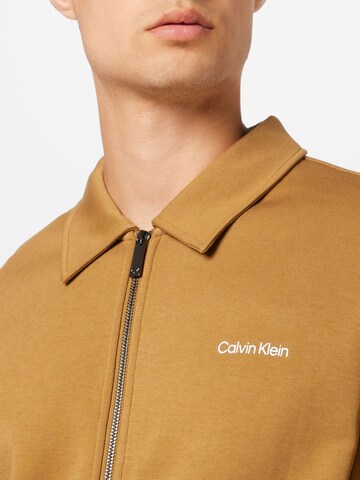 Calvin Klein Sweat jacket in Yellow