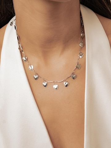 Hey Happiness Kette 'Love Heart' in Silber: Vorderseite