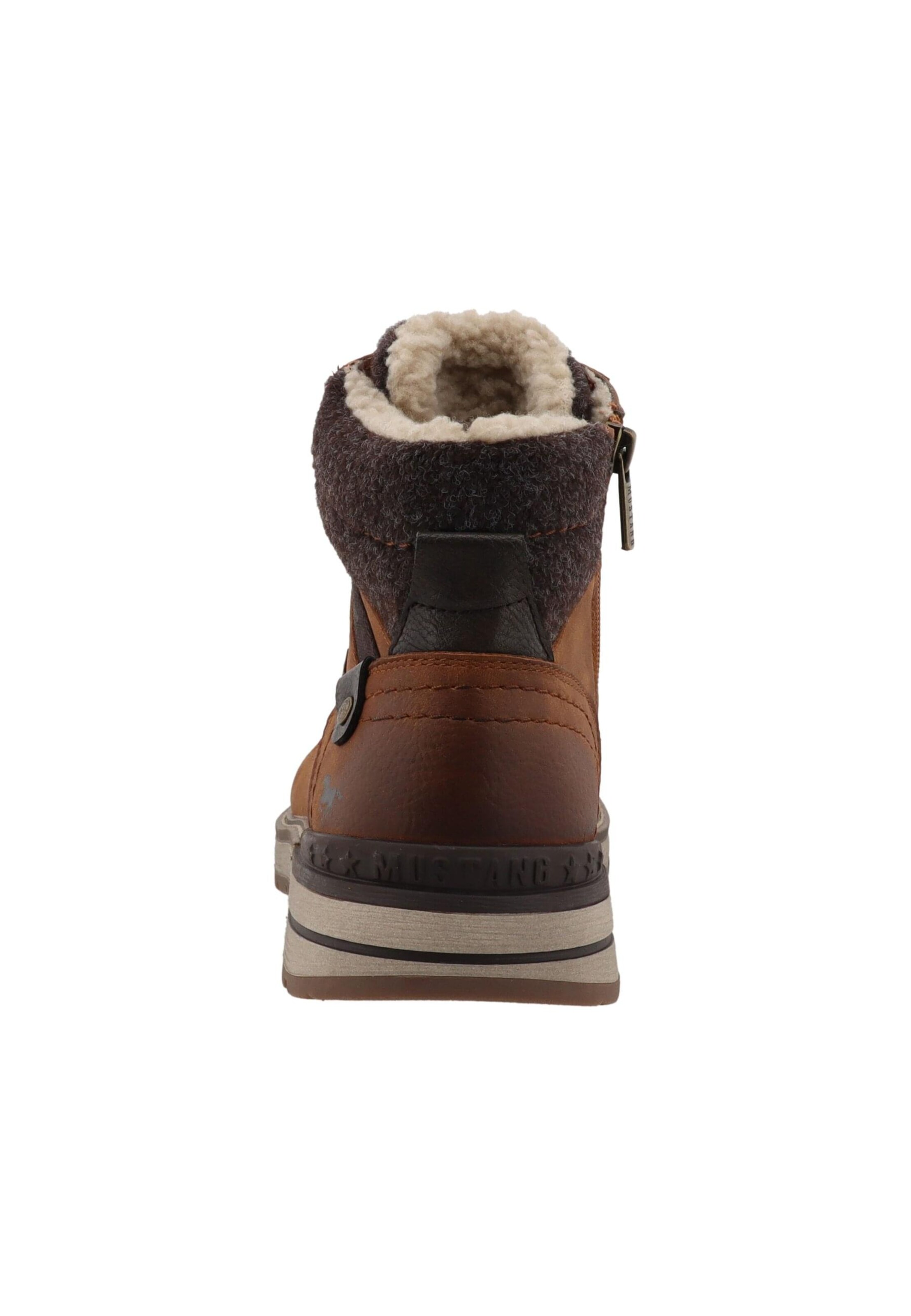 MUSTANG Ботинки на шнуровке 'Maril' в Коричневый