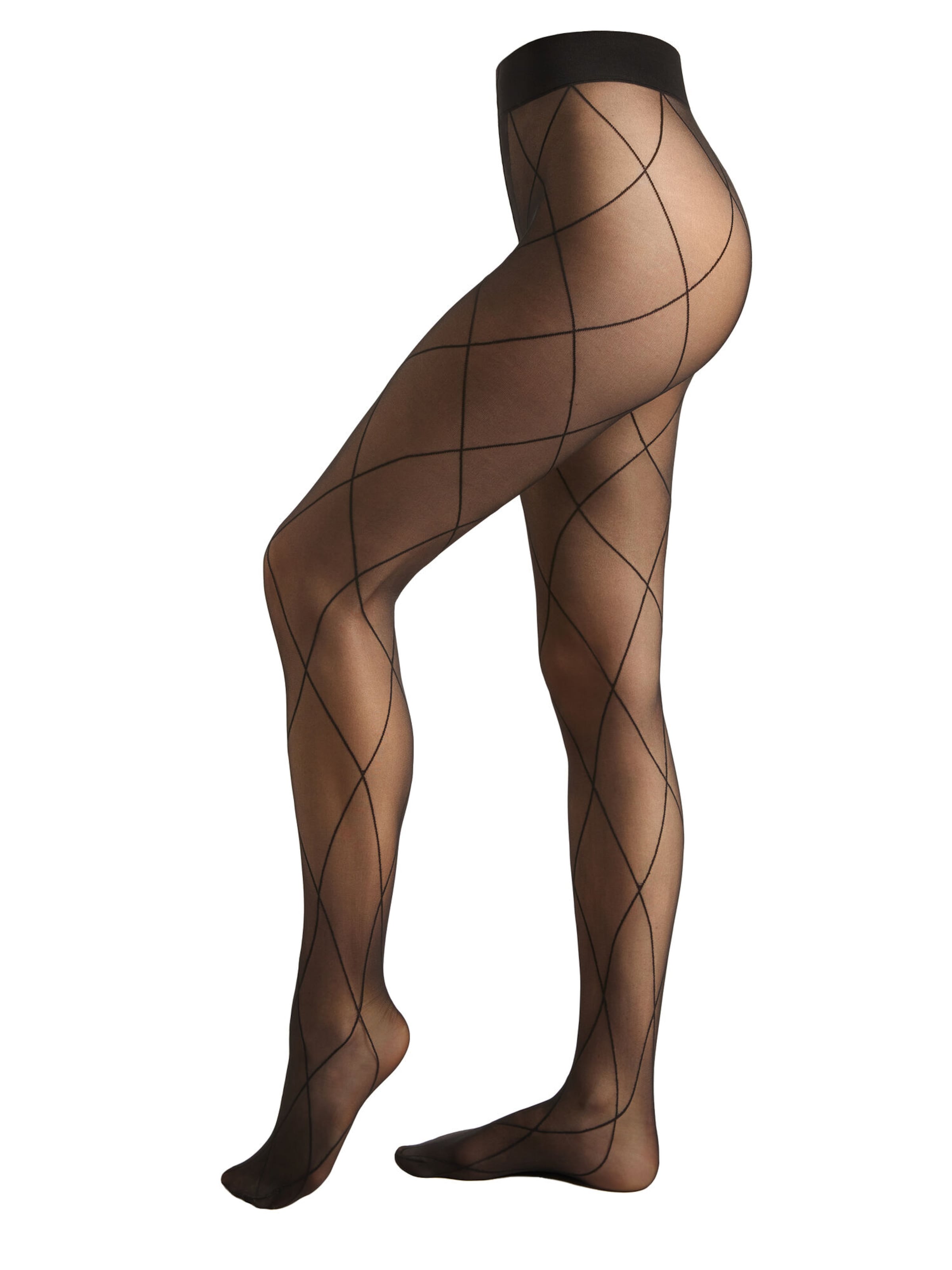 CALZEDONIA Strumpfhose 'SHEER 30 DENIER DIAMONDS' in Schwarz: Vorderseite