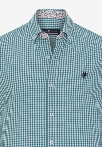 DENIM CULTURE Regular fit Button Up Shirt 'Harvey' in Green