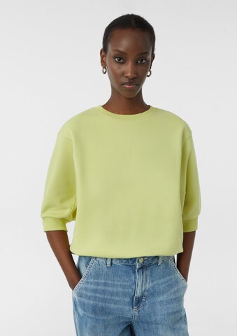 Sweat-shirt comma casual identity en vert : devant