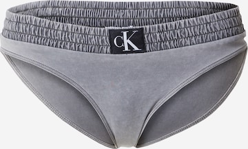 Calvin Klein Swimwear سروال بيكيني بلون رمادي: الأمام