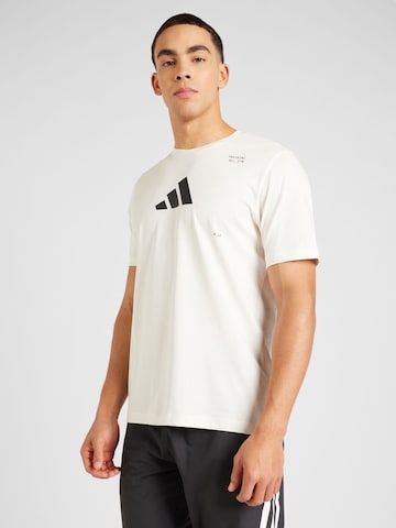 ADIDAS PERFORMANCE - Camiseta funcional en blanco: frente