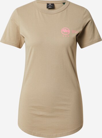 T-shirt G-Star RAW en beige : devant