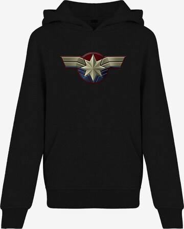 Sweat-shirt 'Captain Marvel Chest Emblem' F4NT4STIC en noir : devant