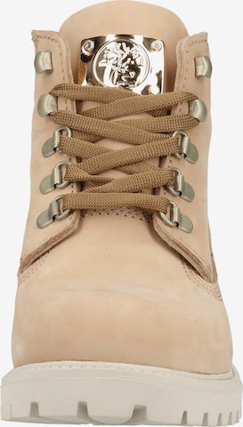 Darkwood Lace-Up Ankle Boots in Beige
