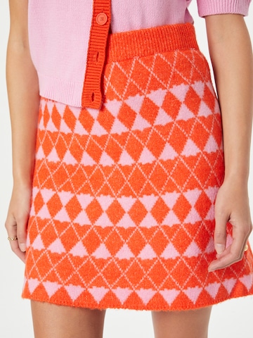 PIECES Skirt 'NAOMI' in Orange