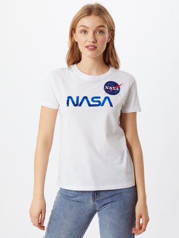 ALPHA INDUSTRIES Shirt 'NASA' in White: front