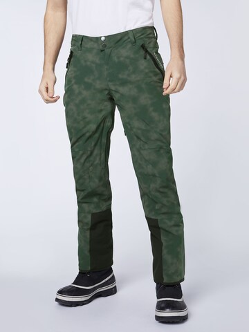 CHIEMSEE Regular Workout Pants in Green: front