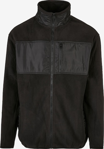 Veste en polaire Urban Classics en noir : devant