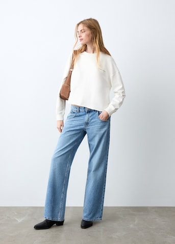 MANGO TEEN Sweatshirt 'True' in White