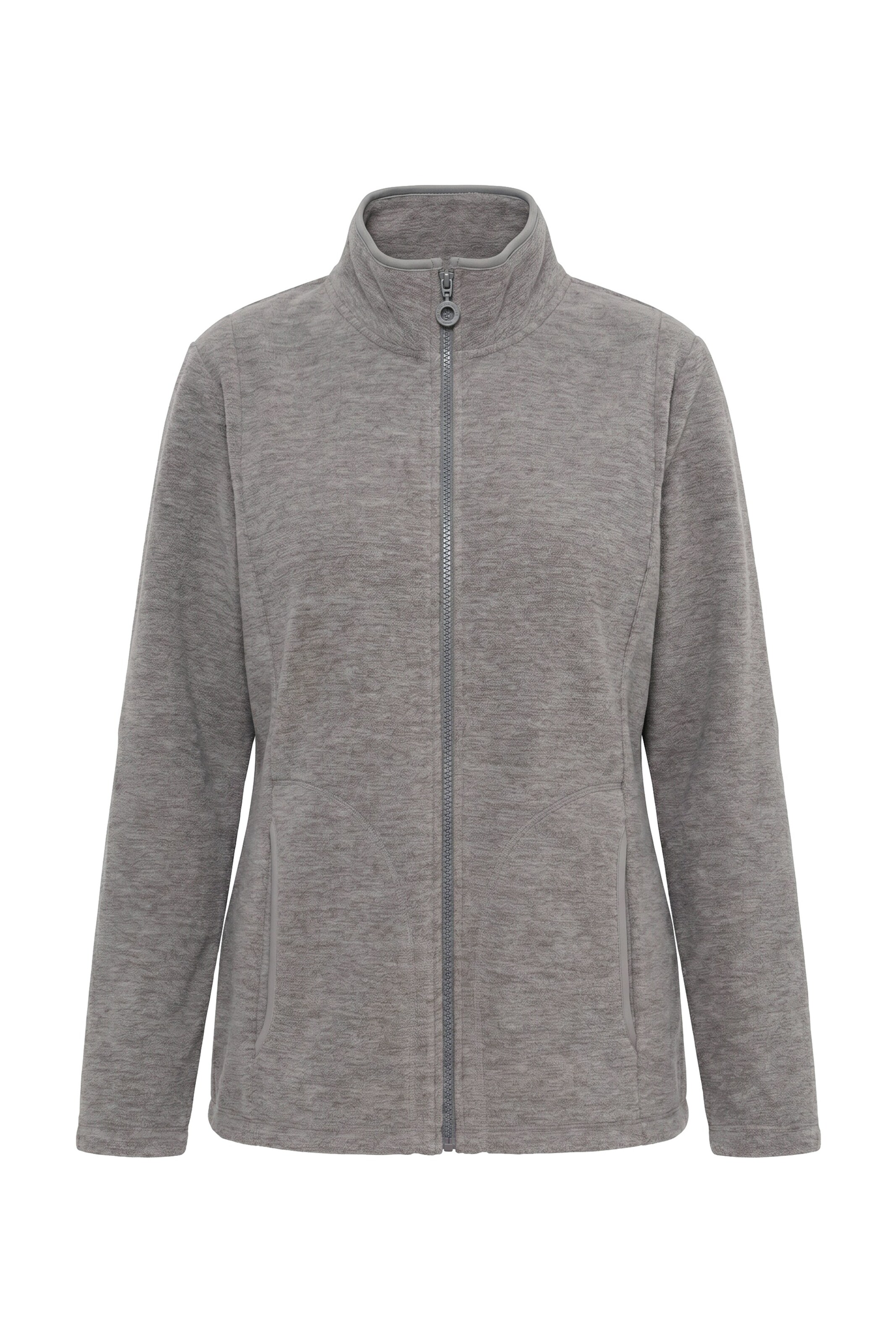 Ulla Popken Sweatvest in Grijs: voorkant