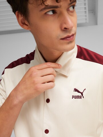 PUMA Regular Fit Skjorte 'T7 FOR THE FANBASE' i hvid