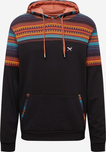 Iriedaily Sweatshirt 'Vintachi Block' in blau / karamell / rot / schwarz, Produktansicht