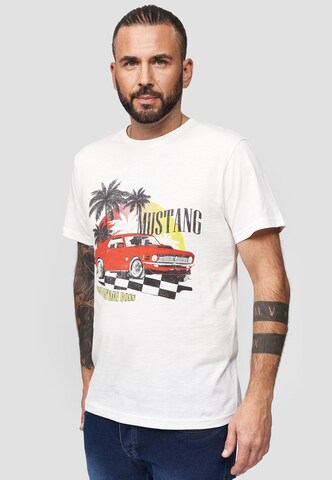 Recovered Shirt 'Ford Tropical Mustang' in Beige
