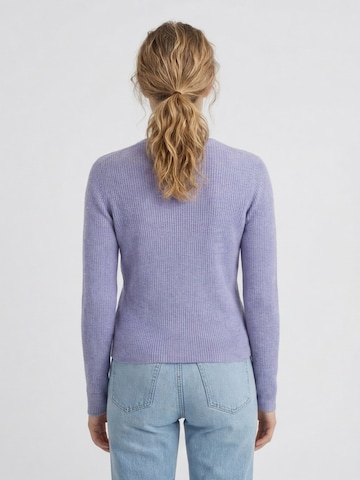 Antargo Sweater 'Basic Longsleeve with Buttons' in Purple