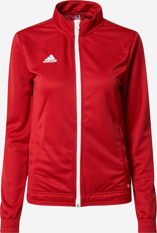 Giacca di felpa sportiva 'Entrada 22' di ADIDAS PERFORMANCE in rosso: frontale